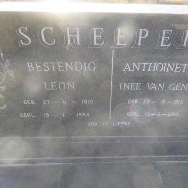 SCHEEPERS Bestendig Leon 1910-1984 &amp; Anthoinette VAN GEND 1913-2013