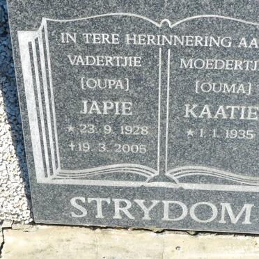 STRYDOM Japie 1928-2005 &amp; Kaatie 1935-