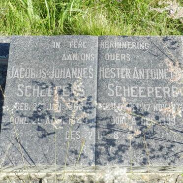 SCHEEPERS Jacobus Johannes 1868-1949 &amp; Hester Antoinette LÖTTER 1872-1939