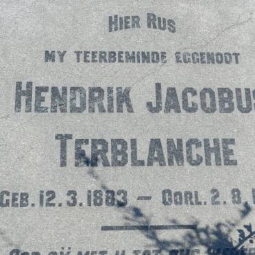 TERBLANCHE Hendrik Jacobus 1883-1949