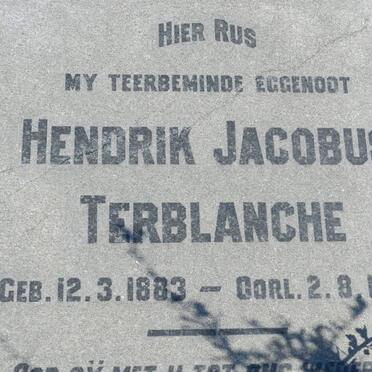 TERBLANCHE Hendrik Jacobus 1883-1949