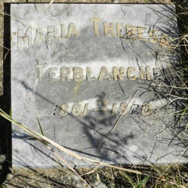TERBLANCHE Maria Theresa 1861-1920