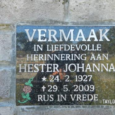 VERMAAK Hester Johanna 1927-2009