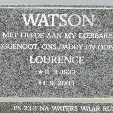 WATSON Lourence 1933-2005