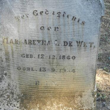 WET Margaretha L., de 1860-1934