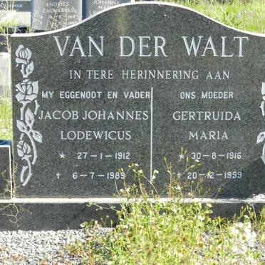 WALT Jacob Johannes Lodewicus, van der 1912-1989 &amp; Gertruida Maria 1916-1999