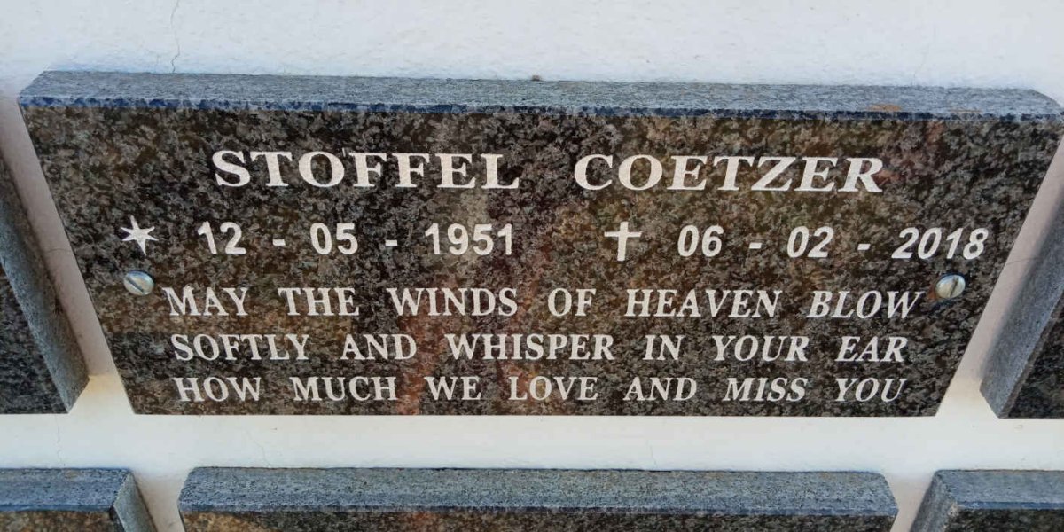 COETZER Stoffel 1951-2018
