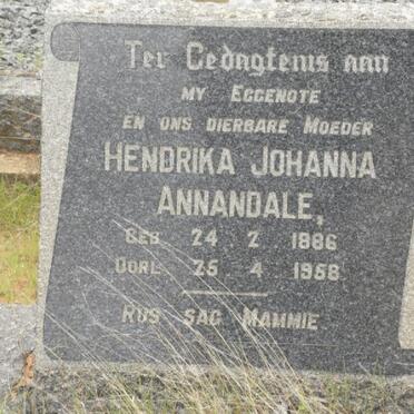 ANNANDALE Hendrika Johanna 1886-1958