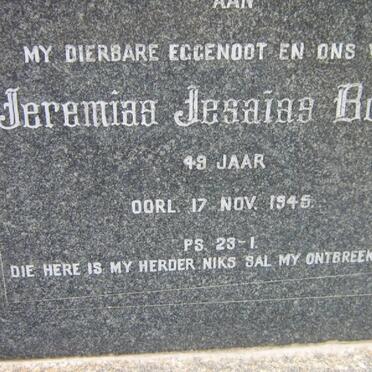 BOTHA Jeremias Jesaias -1945