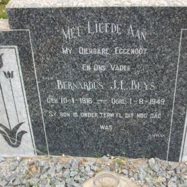 BUYS Bernardus J.L. 1916-1949