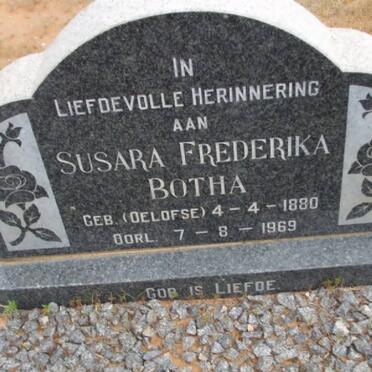 BOTHA Susara Frederika nee OELOFSE 1880-1969