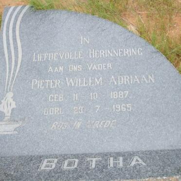 BOTHA Pieter Willem Adriaan 1887-1965