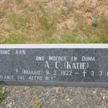 BOTHA A.C. nee MARAIS 1922-1977