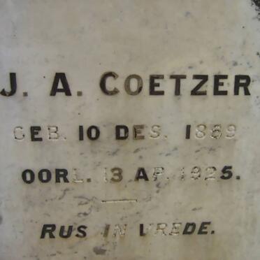 COETZER J.A. 1889-1925