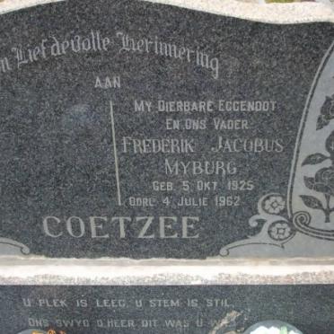 COETZEE Frederik Jacobus Myburgh 1925-1962