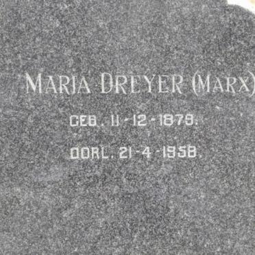 DREYER Maria nee MARX 1879-1958