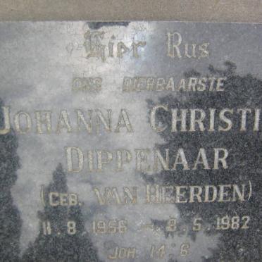 DIPPENAAR Johanna Christina nee VAN HEERDEN 1956-1982