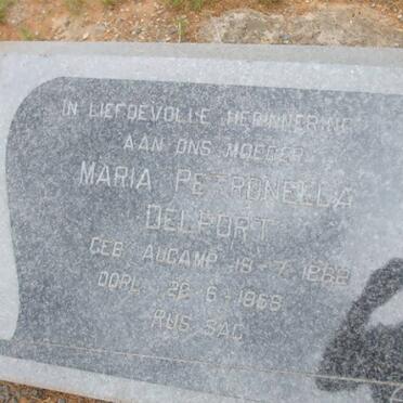 DELPORT Maria Petronella nee AUCAMP 1862-1958