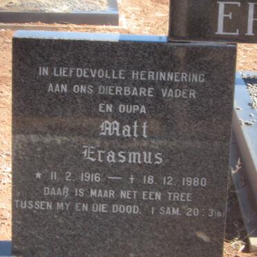 ERASMUS Matt 1916-1980