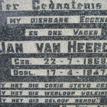 HEERDEN Jan, van 1868-1947