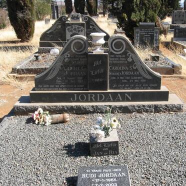 JORDAAN Coert G. 1910-1957 &amp; Carolina S. LOMBARD 1912-1998 :: JORDAAN Rudi 1965-2003