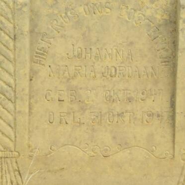 JORDAAN Johanna Maria 1947-1947