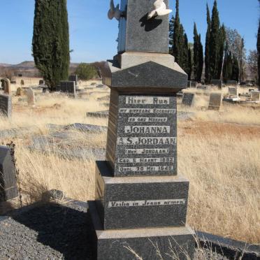 JORDAAN Jan Hendrik 1877-1958 &amp; Johanna A.S. JORDAAN 1883-1948