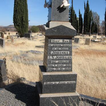 JORDAAN Jan Hendrik 1877-1958 &amp; Johanna A.S. JORDAAN 1883-1948