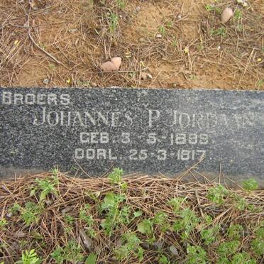 JORDAAN Johannes P. 1899-1917 