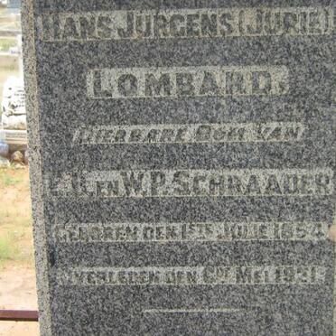 LOMBARD Hans Jurgens 1854-1931