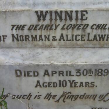 LAWRENCE Winnie -1896