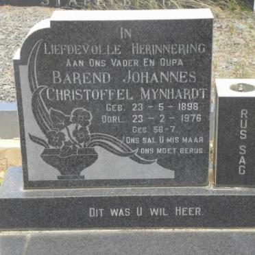 MYNHARDT Barend Johannes Christoffel 1898-1976