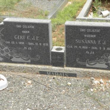 MARAIS Gert C.J.P. 1898-1976 &amp; Susanna F.J. 1901-1984