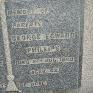 PHILLIPS George Edward -1940 &amp; Minnie Violet -1943