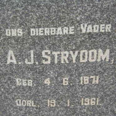 STRYDOM A.J. 1871-1961