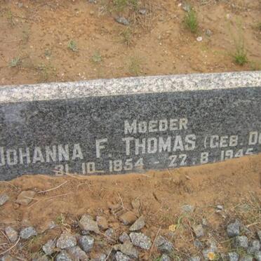 THOMAS Johannes A..D 1850-1931 &amp; Johanna F. DURAND 1854-1945