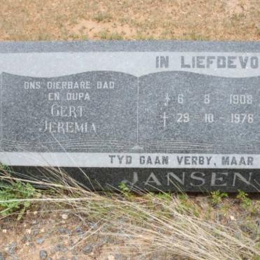 VUUREN Gert Jeremia, Jansen van 1908-1976
