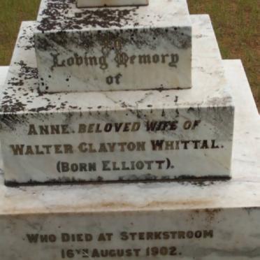 WHITTAL Anne nee ELLIOTT -1902