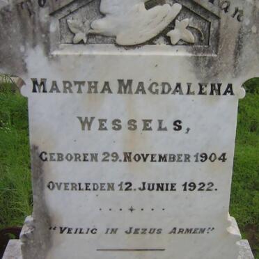 WESSELS Martha Magdalena 1904-1922