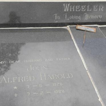 WHEELER John Alfred Harold 1926-1988