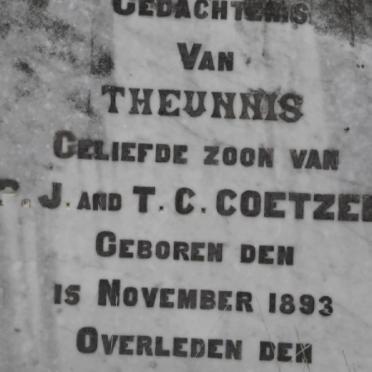 ?? COETZE.. Theunnis 1893-1904