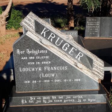 KRUGER Lodewyk Francois 1958-1986