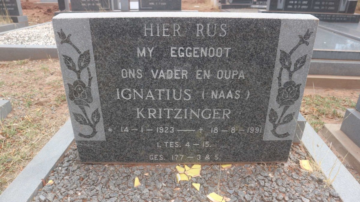 KRITZINGER Ignatius 1923-1991
