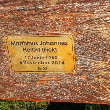 HERBST Marthinus Johannes 1980-2014.