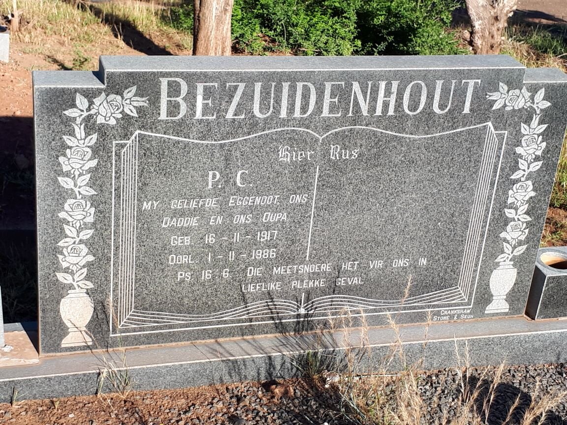 BEZUIDENHOUT P.C. 1917-1986