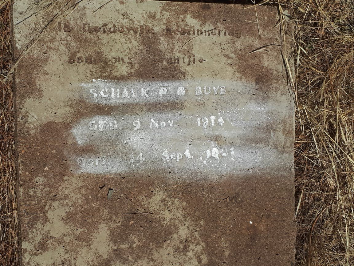 BUYS Schalk P.B. 1914-1921