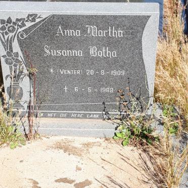 BOTHA Anna Martha Susanna nee VENTER 1909-1988