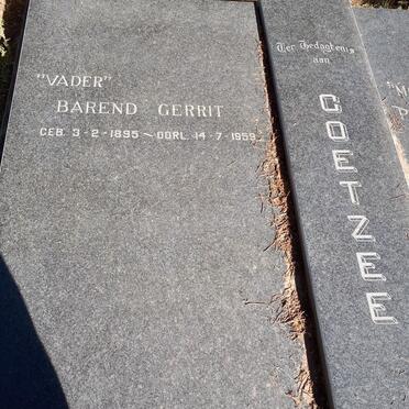 COETZEE Barend Gerrit 1895-1959