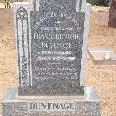 DUVENAGE Frans Hendrik 1895-1946