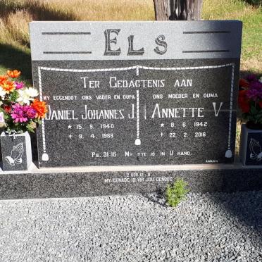 ELS Daniël Johannes J. 1940-1989 &amp; Annette V. 1942-2018
